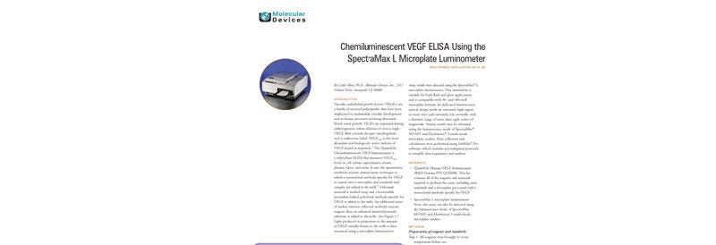 Chemiluminescent VEGF ELISA Application Note